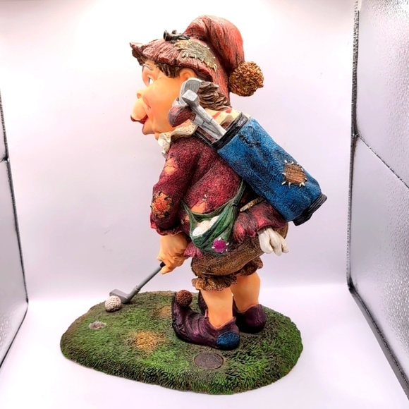 LAAF Collection Efteling Holland LUTT the GOLFER Gnome Figure Figurine Statue - Picture 6 of 12